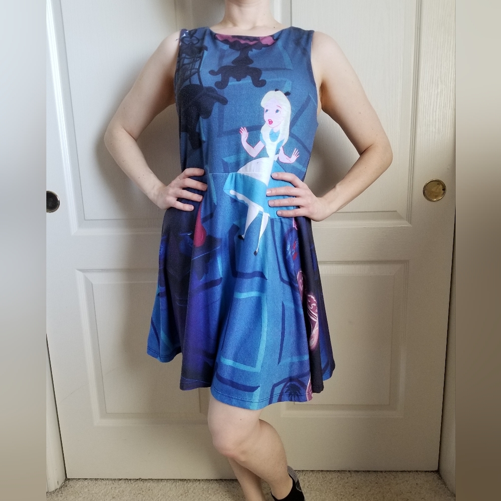 Disney Hot Topic Alice in Wonderland Tank Skater Dress